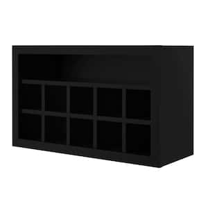 Avondale 30 in. W x 12 in. D x 18 in. H Ready to Assemble Plywood Shaker Wall Flex Kitchen Cabinet in Raven Black