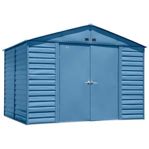Select 10 ft. W x 8 ft. D Blue Grey Metal Shed 74 sq. ft.