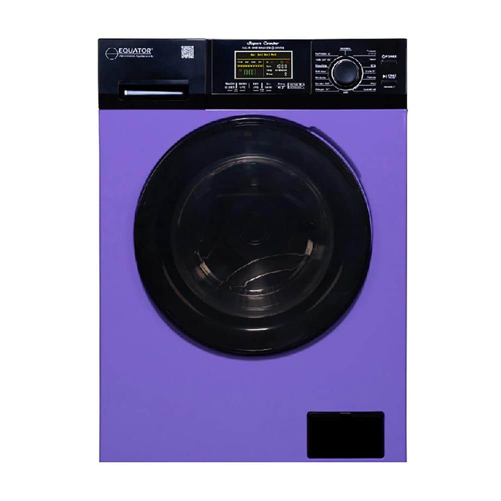 Equator 24 in. 1.9 cu.ft. Digital Compact 110V Vented/Ventless 18 lbs Washer Dryer Combo 1400 RPM in Periwinkle/Black