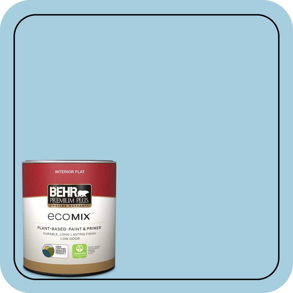 1 qt. #M490-2 Carefree Sky Flat EcoMix Plant-Based Interior Paint & Primer price history on PriceWatchPro