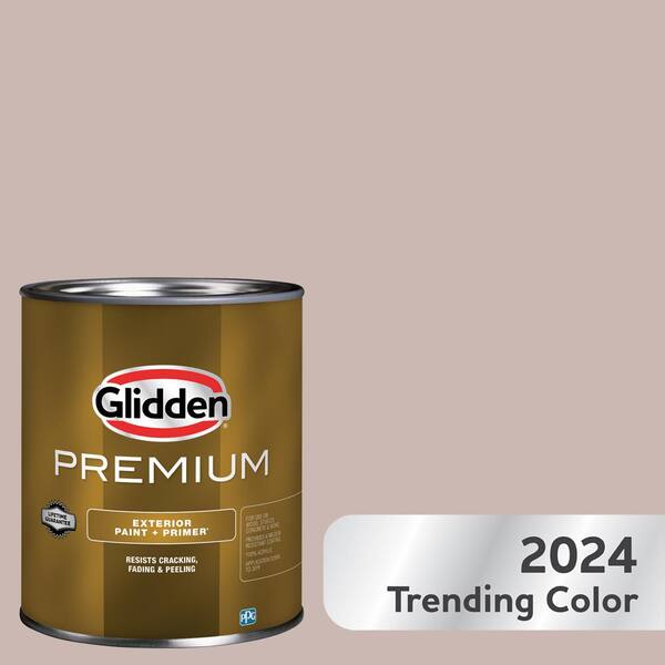 Glidden Premium 1 qt. PPG1015-4 Subdued Semi-Gloss Exterior Latex Paint