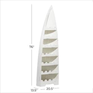 25- Bottle White Boat Standing Wine Rack