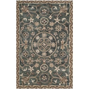 Bella Gray/Taupe 3 ft. x 4 ft. Border Area Rug