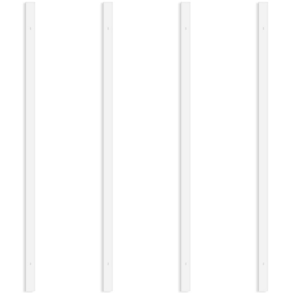 8FT H Track Lighting Rail, Single Circuit 120V H-Type Track System, Compatible with Standard H Track Heads White 4 Pack