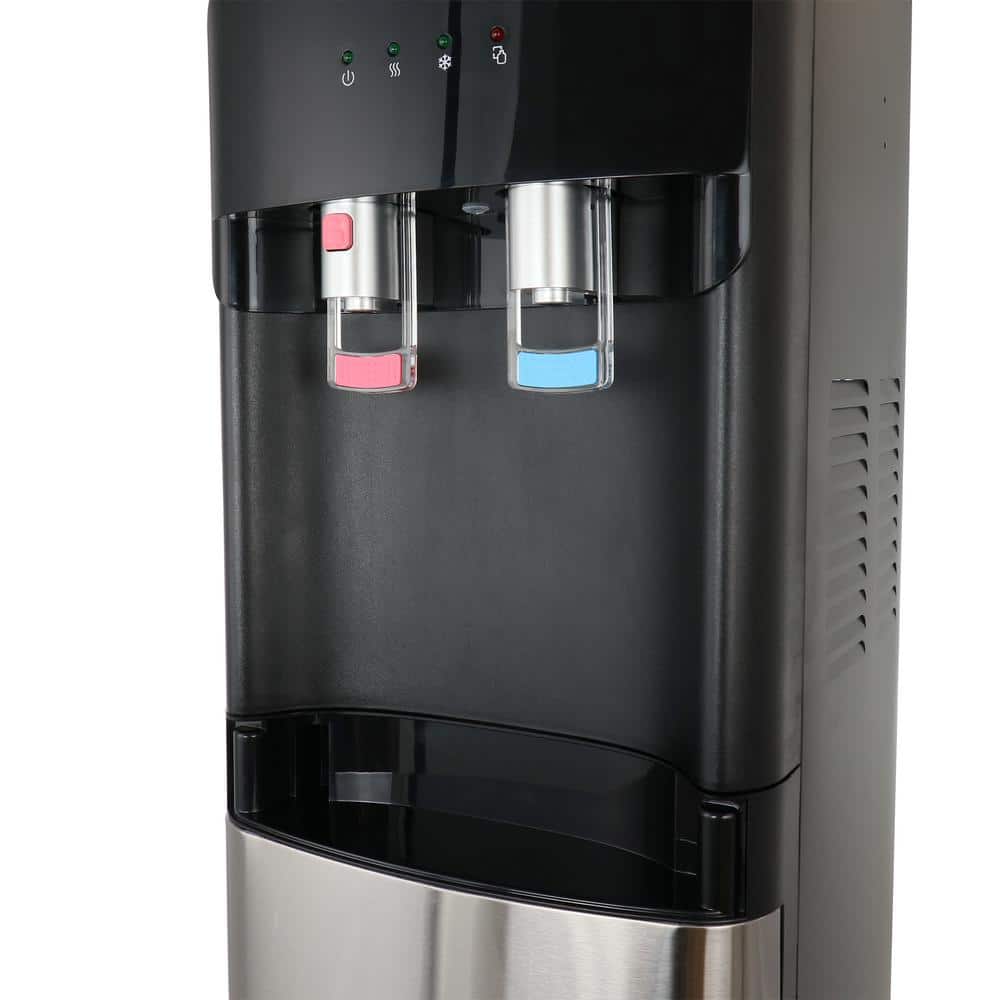 MegaChef Black Bottom Load Hot and Cold Water Dispenser