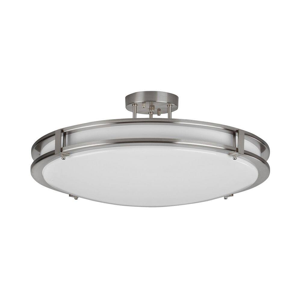 Carlisle 3.5 in. 1-Light Satin Nickel LED Semi-Flush Mount price history on PriceWatchPro