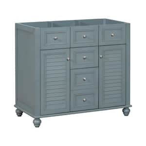 36 in. W x 18 in. D x 33 in. H Single Sink Bath Vanity Cabinet without Top in Gray Blue