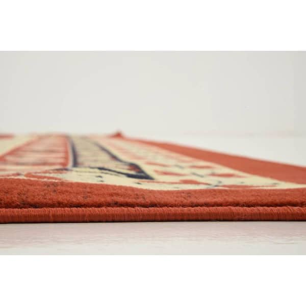 Unique Loom Taftan Oasis Terracotta 7' 0 x 10' 0 Area Rug 3128720