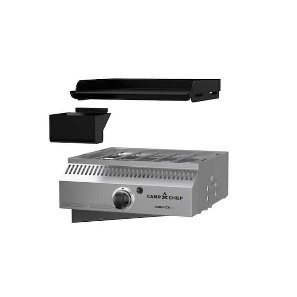 Camp Chef Side Sidekick Stainless Steel Burner Pellet Grill Attachment with Flat Top Griddle