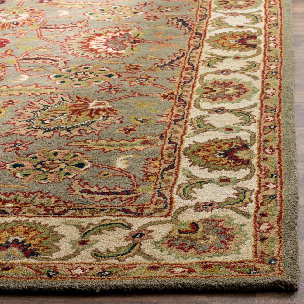Celadon Ivory High Pile Wool Handmade Rug