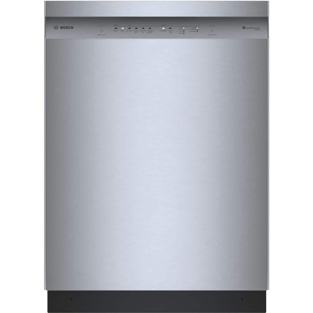 300 Series 24 in. Stainless Steel Front Control Smart Built-In Stainless Steel Tub Dishwasher, 48 dBA -  Bosch, SHE41CM5N