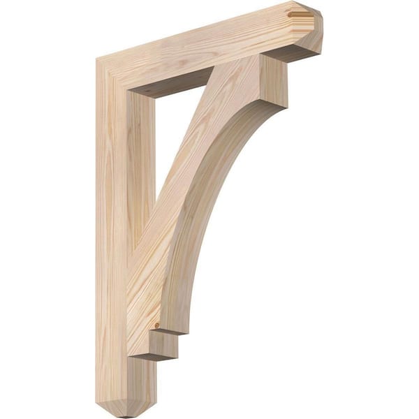 Ekena Millwork 3.5 in. x 30 in. x 22 in. Douglas Fir Imperial Craftsman Smooth Bracket