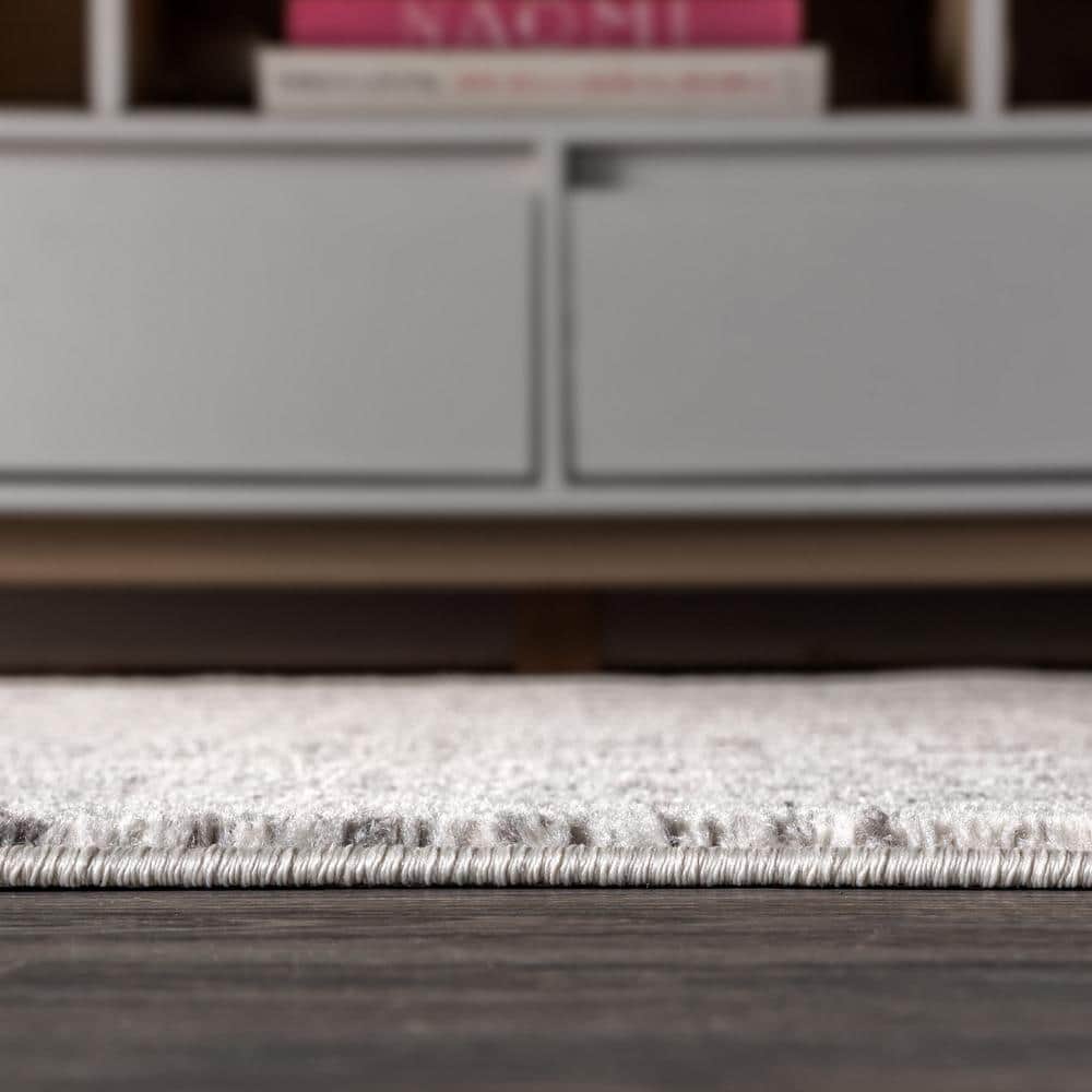 Gray Diamond Synthetic Flat Woven Reversible Square Rug