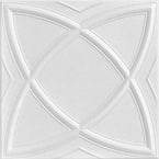 Elliptic Illusion 1.6 ft. x 1.6 ft. Glue Up Foam Ceiling Tile in Plain White (21.6 sq. ft./case)