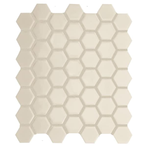 Restore Ivory 10 in. x 12 in. x Glazed Ceramic Mosaic Tile (9.72 sq. ft./Case)