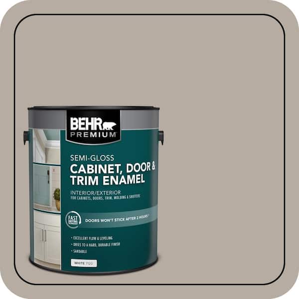 1 gal. #PPU18-13 Perfect Taupe Semi-Gloss Enamel Interior/Exterior Cabinet, Door & Trim Paint