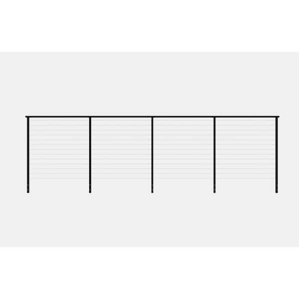 16 ft. Aluminum Fascia Mounted Railing Kit with Stainless Steel Cable for Cable Railing System