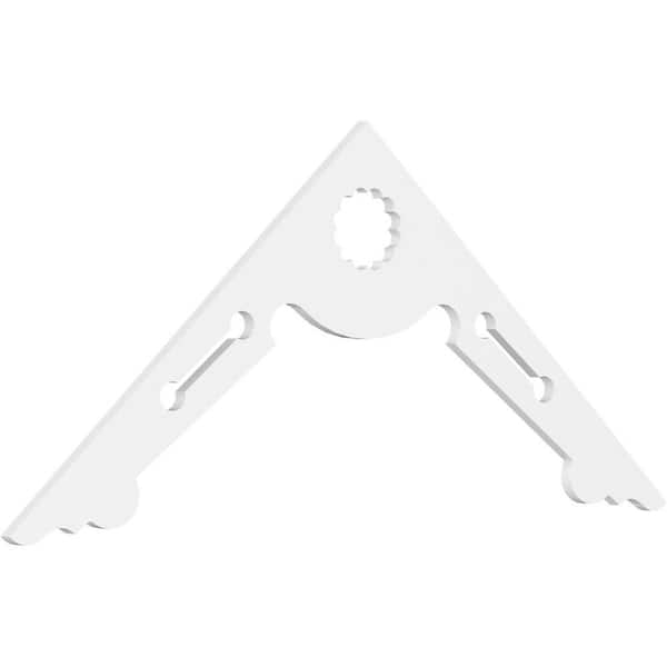 Ekena Millwork 1 in. x 72 in. x 30 in. (10/12) Pitch Cena Gable Pediment Architectural Grade PVC Moulding