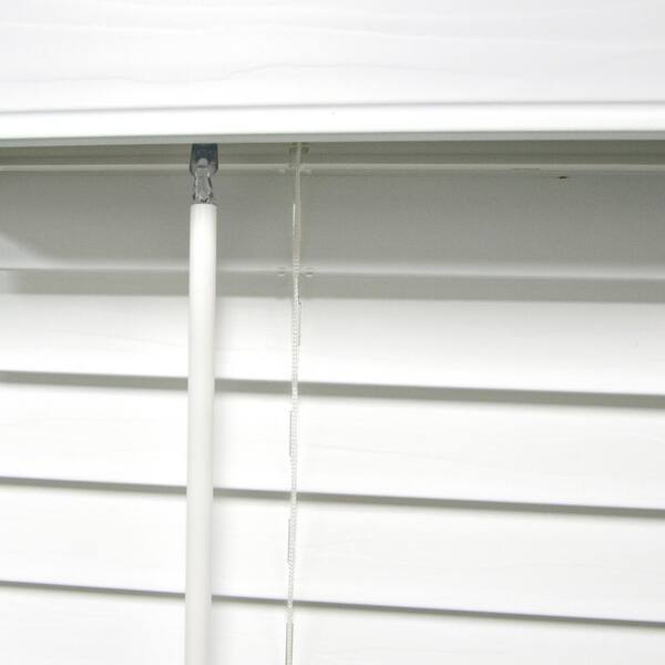 CUSTOM CUT Home Decorators White Cordless 2" Premium Faux Wood Blind 