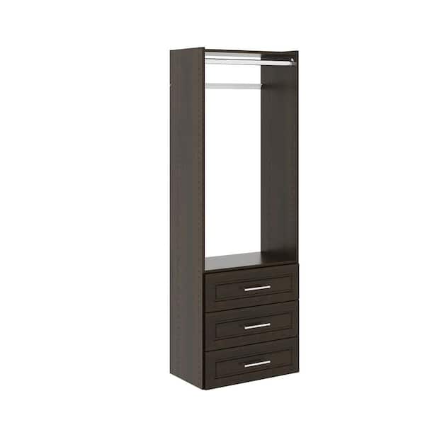 Closet Evolution 25 in. W Espresso Modern Raised Wood Closet System