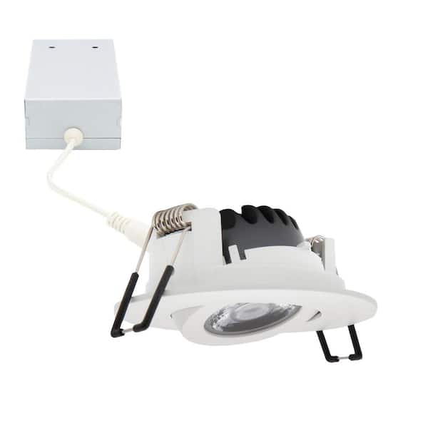 Maxxima 3 in. Round 2700K Warm White New Construction IC Rated Canless Recessed Integrated LED Kit