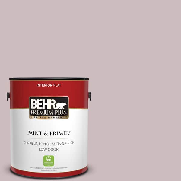 BEHR PREMIUM PLUS 1 gal. #100E-3 Pastel Violet Flat Low Odor Interior Paint & Primer