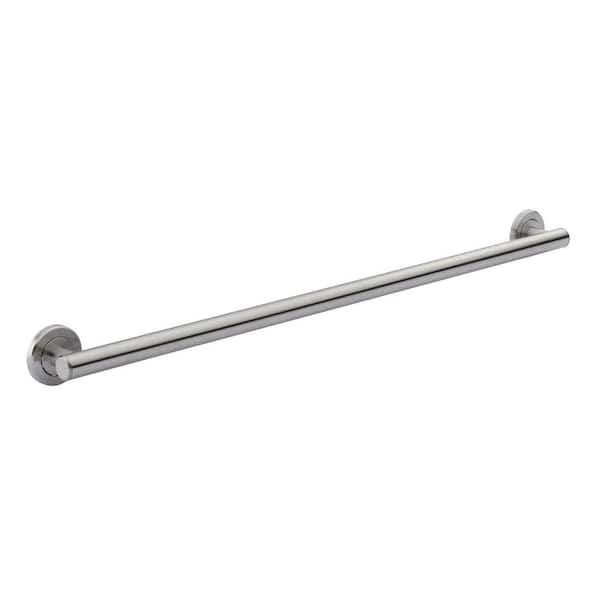 Glacier Bay Dorind 36 in. x 1 1/4 in. Decorative Grab Bar in Brushed Stainless Steel