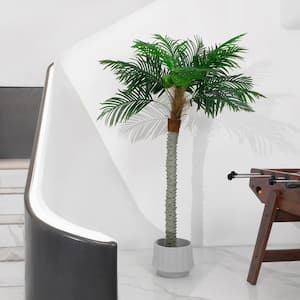 7 ft. Artificial Coconut Palm Trees 15-Lifilike Leaves with Pot