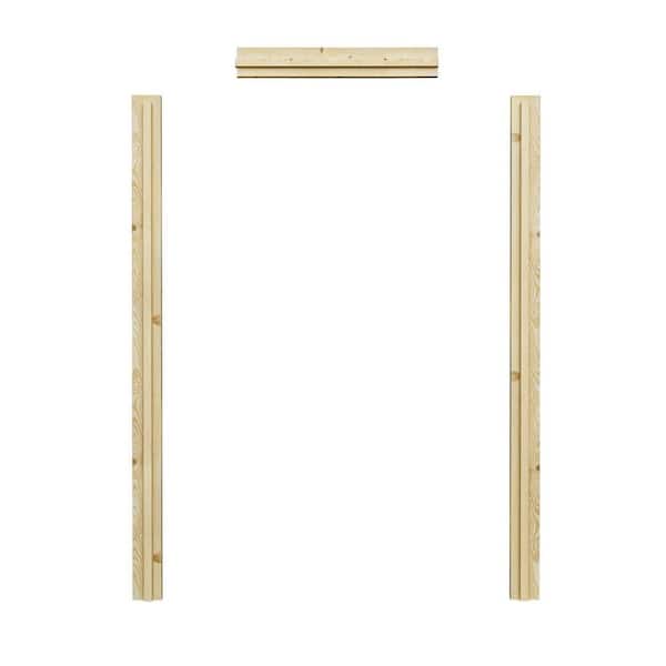 36 in. x 80 in. Unfinished Dutch Door Frame-3-Piece Solid Wood Quick Assemble Jamb