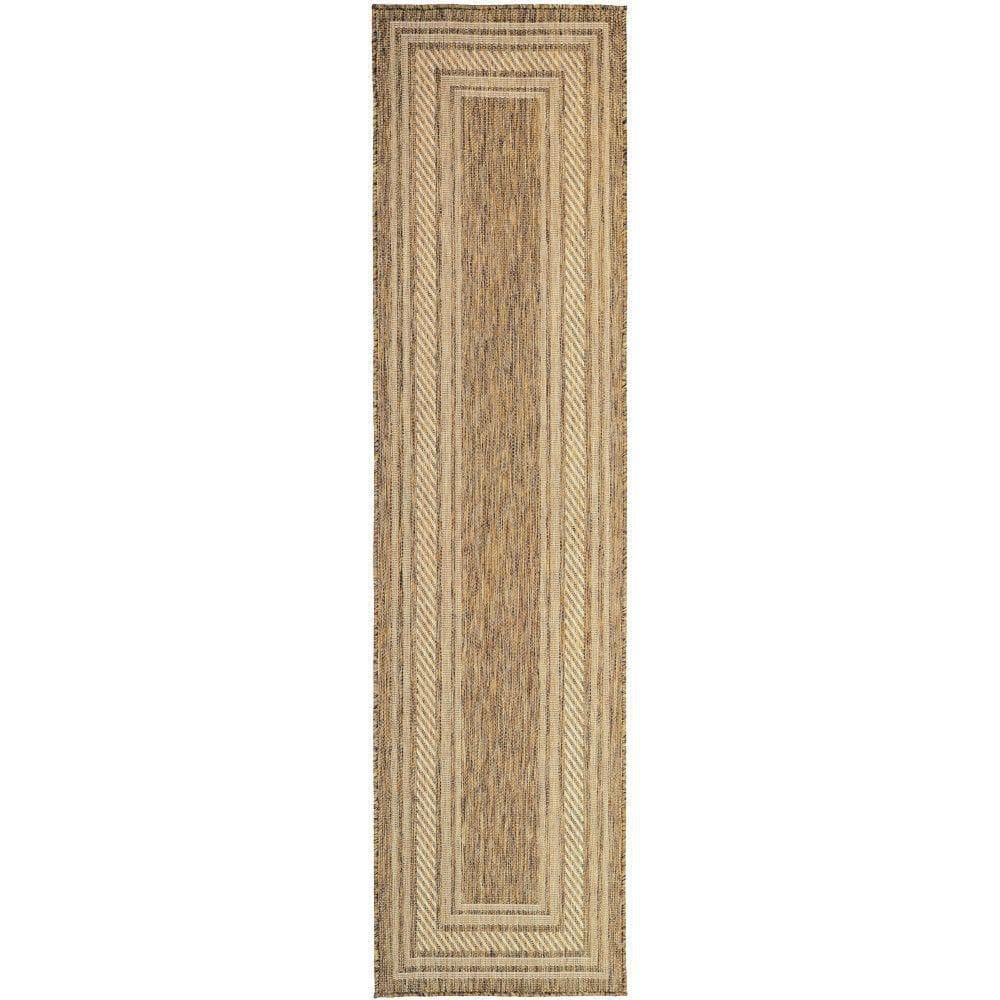 Horizon Natural 2 ft. x 8 ft. Indoor/Outdoor Bordered Contemporary Runner Area Rug price history on PriceWatchPro