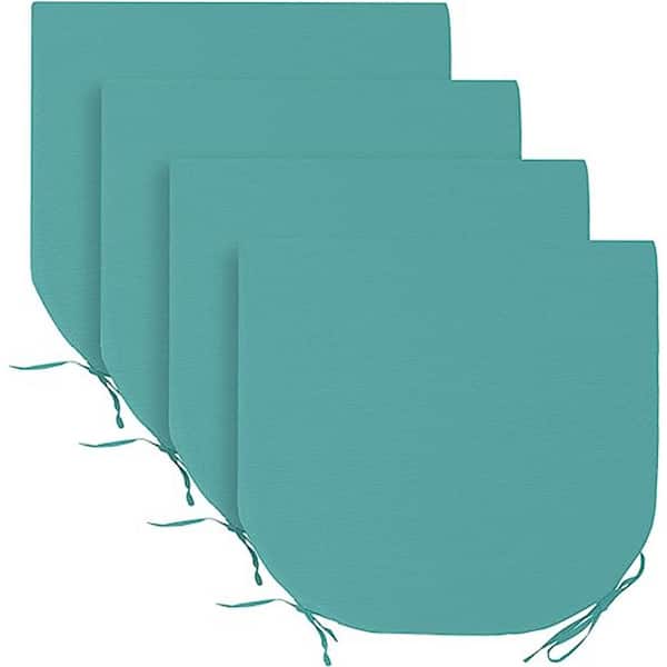 Unbranded Outdoor Chair Cushions for Patio Furniture - Round Corner Outdoor Chair Cushions, Throw Pillow (Set of 4)