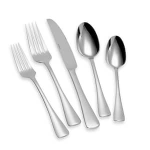 Caswell 65-Piece Silver Stainless Steel Flatware Set (Service for 12)