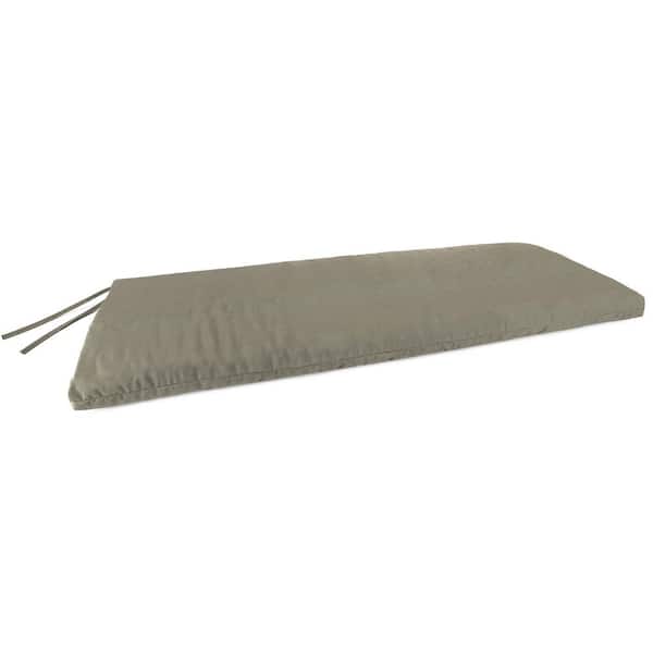 Jordan Manufacturing Sunbrella 48 in. x 18 in. Canvas Taupe Solid Rectangular Knife Edge Outdoor Settee Swing Bench Cushion with Ties