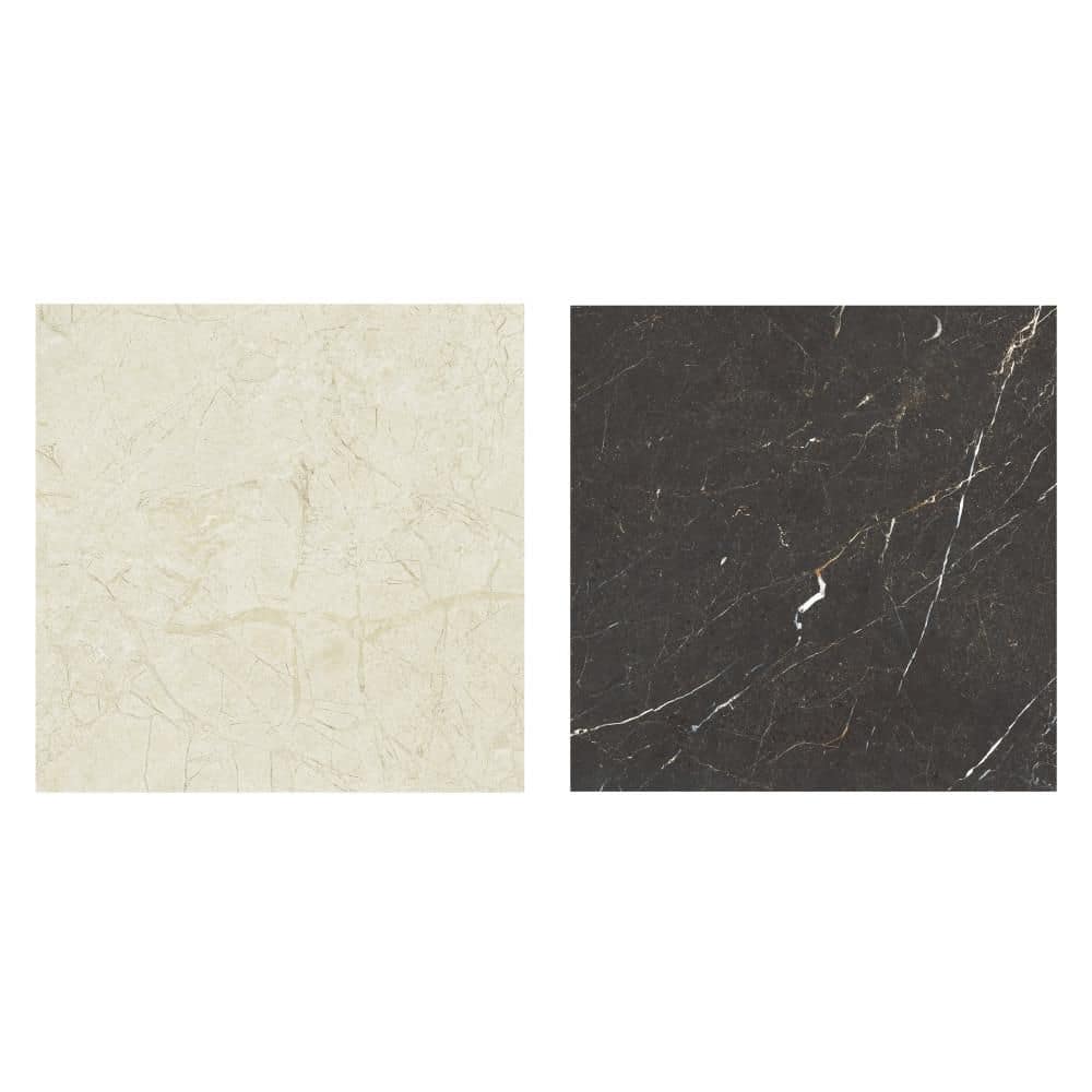 Reve Checker Beige with Noir 6 in. x 6 in. Porcelain Floor and Wall Take Home Tile Sample price history on PriceWatchPro