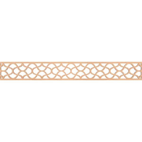 Ekena Millwork Resort Fretwork 0.375 in. D x 46.5 in. W x 6 in. L Hickory Wood Panel Moulding