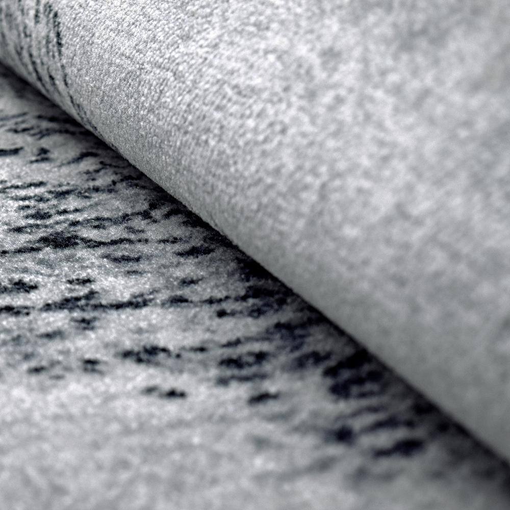 Gray 4'x6' Distressed Medallion Synthetic Non-Slip Area Rug