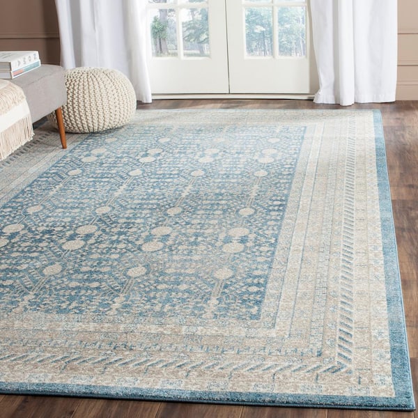 Sofia 10 ft. x 14 ft. Blue/Beige Oriental Area Rug