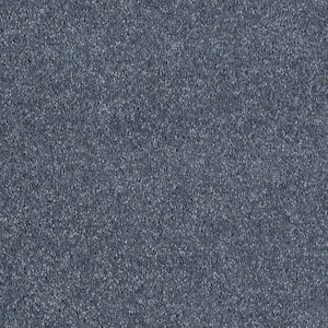 8 in. x 8 in. Texture Carpet Sample - Brave Soul I - Color Blue Reflection