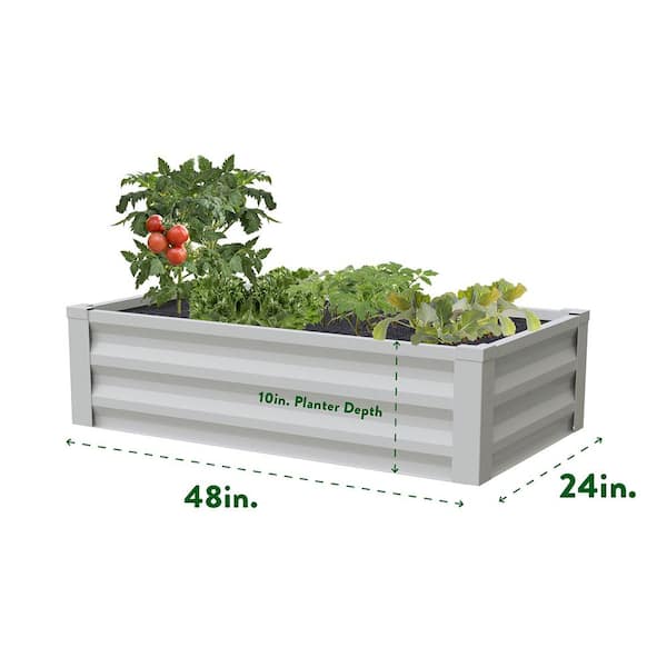 Greenes Fence Powder-Coated Metal Raised Garden Bed Planter 24 Greenes Fence Powder-Coated Metal Raised Garden Bed Planter 24