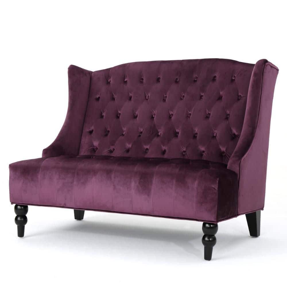 Lanny 34 in. Velvet 2-Seater Tufted Loveseat in Purple price history on PriceWatchPro