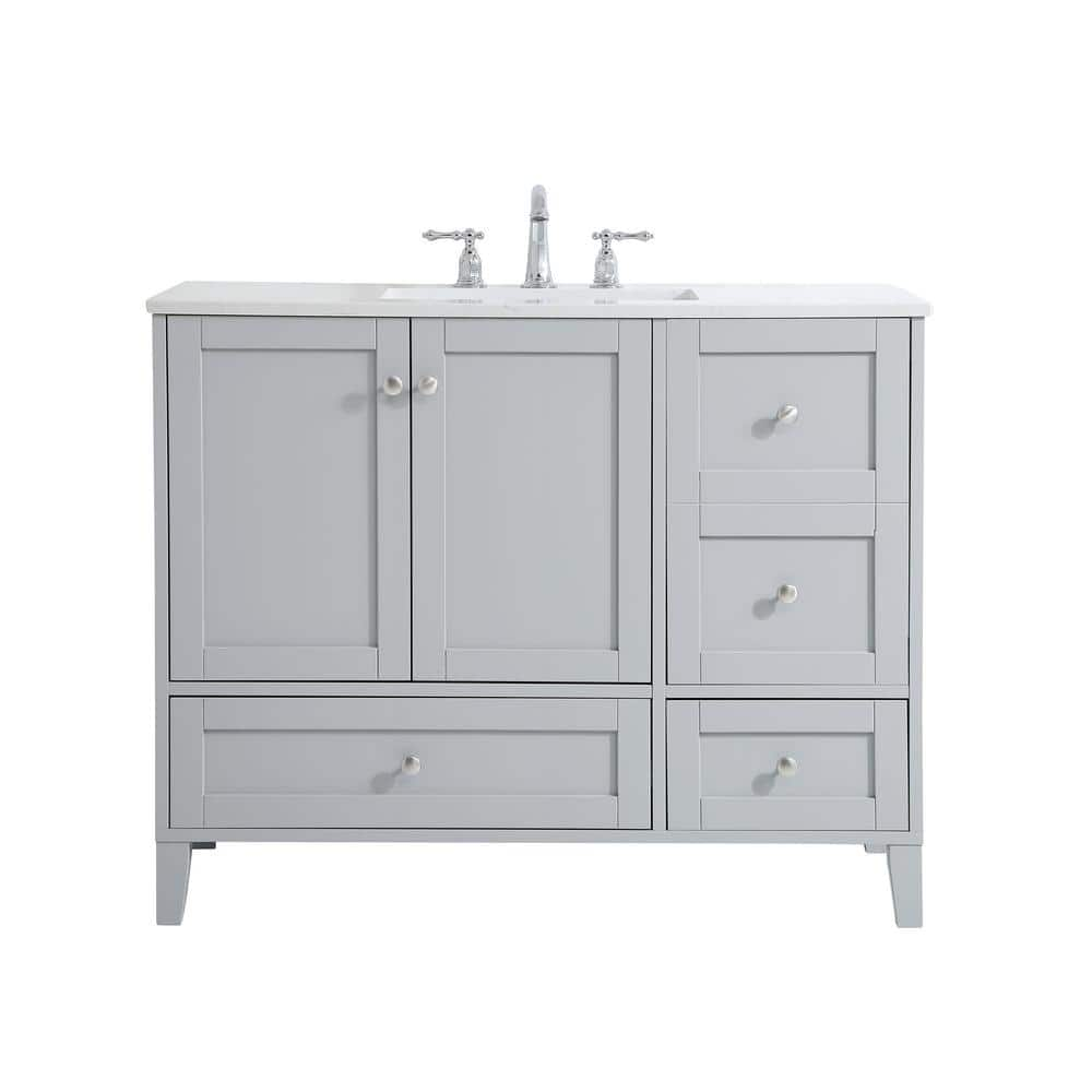 Timeless Home 42 in. W x 22 in. D x 34 in. H Single Bathroom Vanity in ...