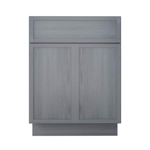 Vanity Art 24 in. W x 21 in. D x 32.5 in. H 2-Doors Bath Vanity Cabinet without Top in Smoky Gray