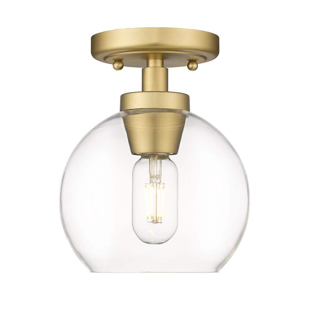 Galveston 9" Globe Flush Mount in Brushed Champagne Bronze