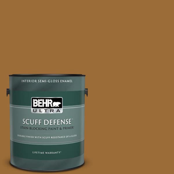 BEHR ULTRA 1 gal. #PPU6-01 Curry Powder Extra Durable Semi-Gloss Enamel Interior Paint & Primer