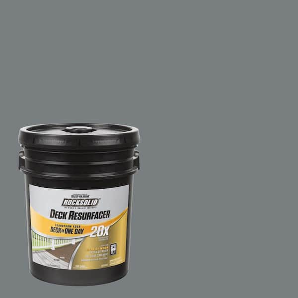 Rust-Oleum RockSolid 4 Gal. Gray Exterior 20X Deck Resurfacer