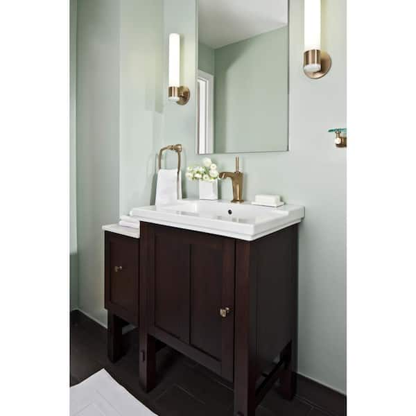 Purist 1 Light Tube Vibrant Brushed Bronze Indoor Bathroom Wall Sconce, UL Listed