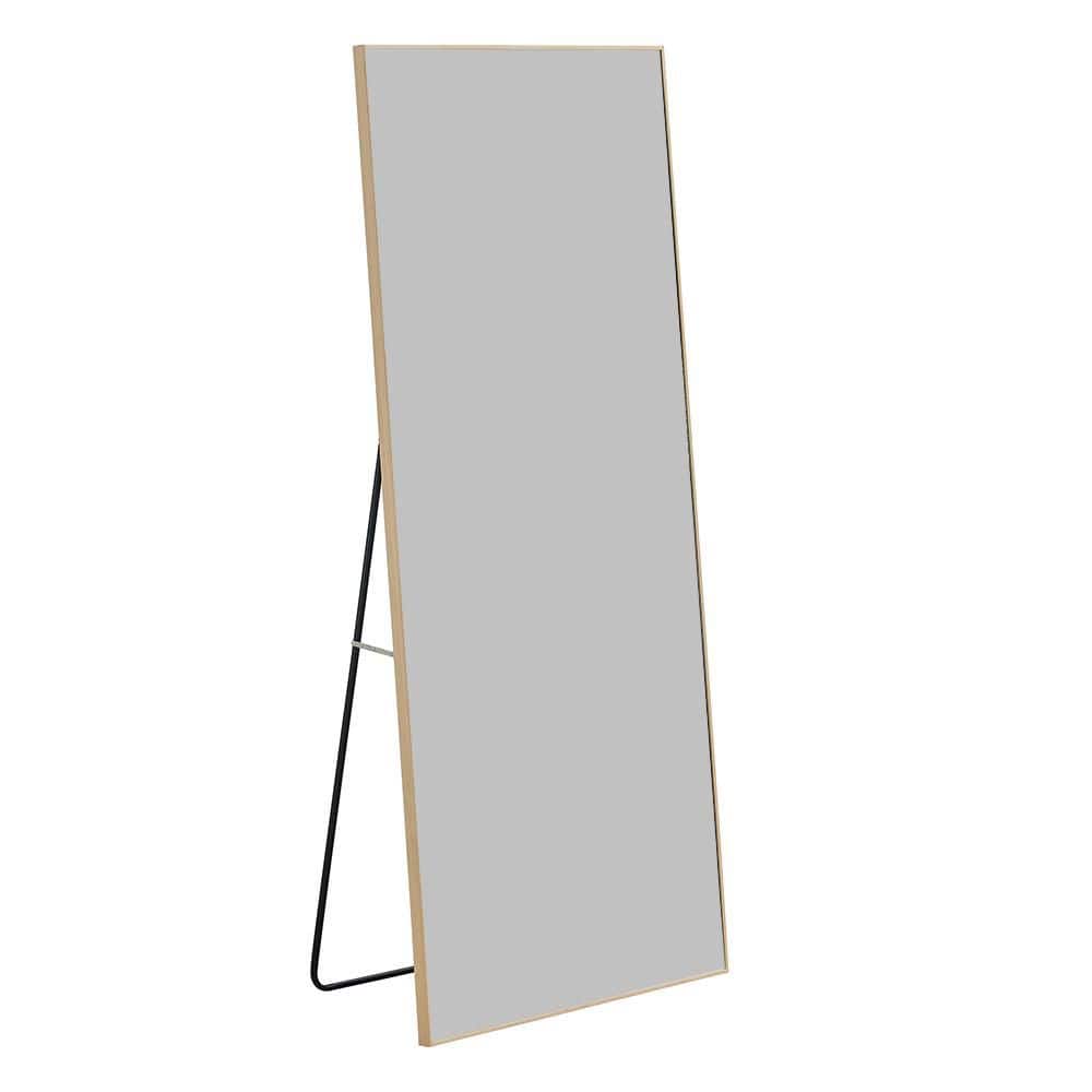 Wood 31.4 in. W x 71 in. H Classic Rectangle Glass Framed Mirror Wall Mirro