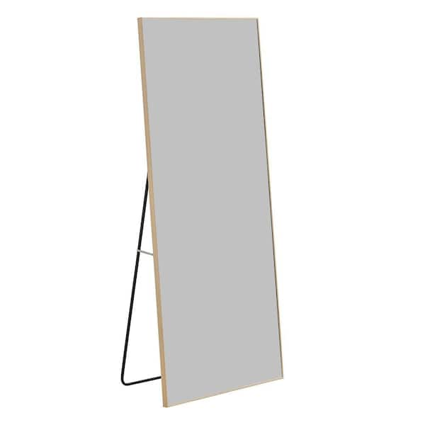 Unbranded Wood 31.4 in. W x 71 in. H Classic Rectangle Glass Framed Mirror Wall Mirror Wall Decor Mirror