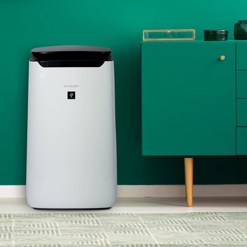 White Smart HEPA Air Purifier with Alexa Compatibility