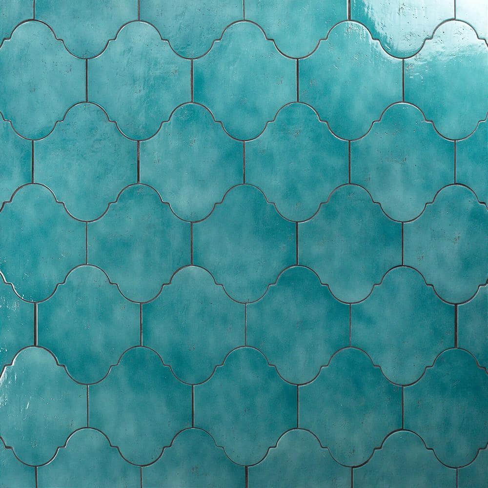 Triton 8" x 10" Polished Blue Porcelain Tile